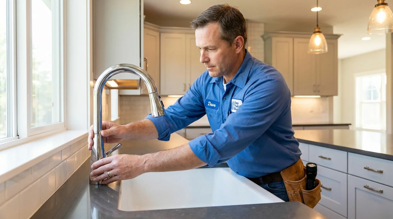 Kitchen faucet installation by Johns Plumbing LLC in Cypress