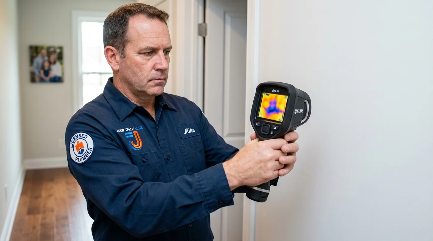 Thermal imaging leak detection by Johns Plumbing LLC in Cypress